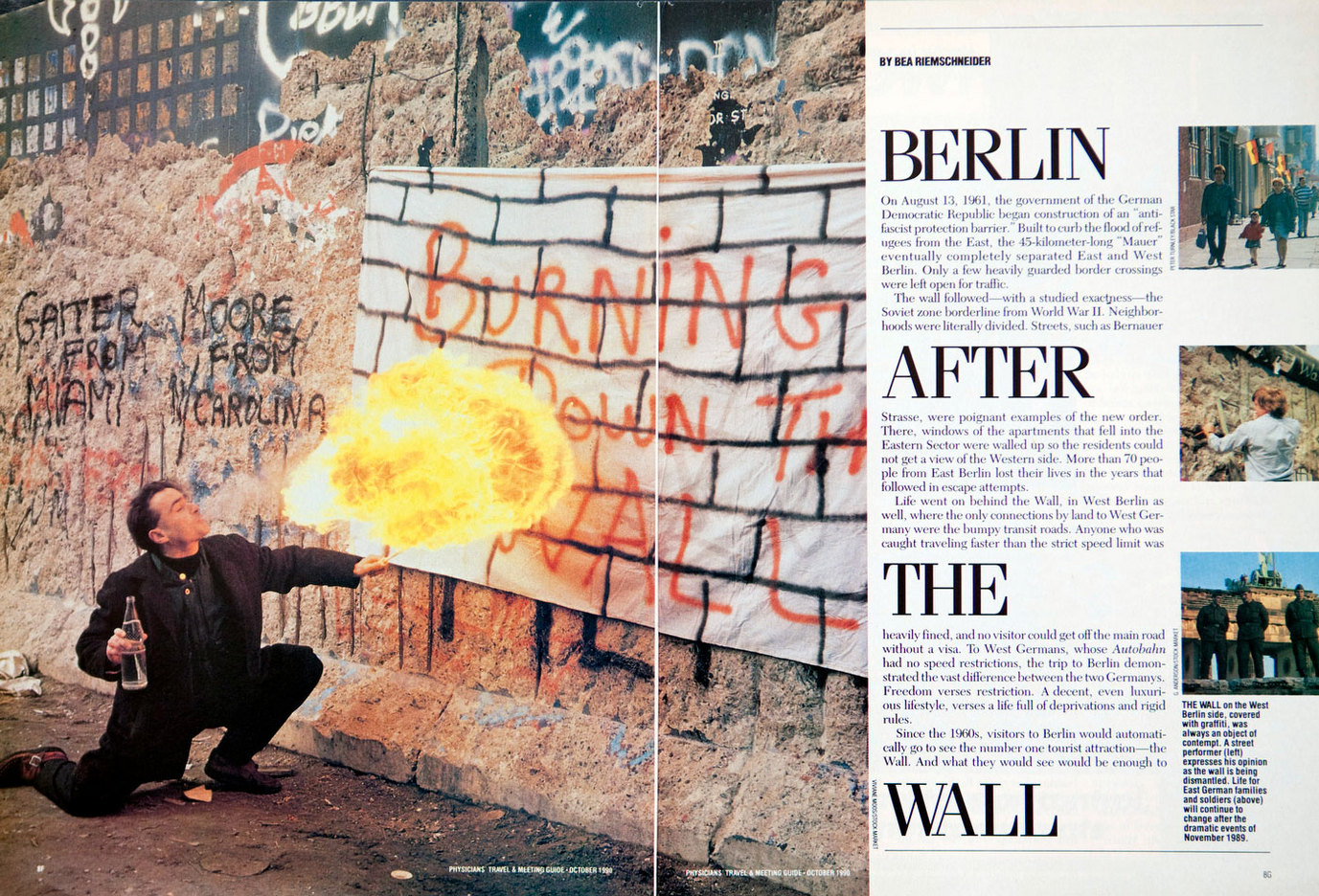 The Berlin Wall. Physicians Travel & Meeting Guide. USA : TEAR SHEETS : Viviane Moos |  Documentary Photographer