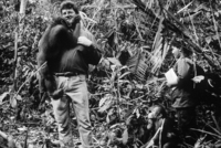 Dr. Willie is greeted affectionately on his visit to the halfway forest - © Viviane Moos