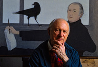 Painter Will Barnett with self-portrait - © Viviane Moos