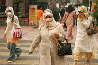 Stinging pollution in Kuala Lumpur due to  burning the forests in Indonesia  - © Viviane Moos
