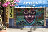 A face wearing glasses decorates the shutters of an optical store in Old Town. - © Viviane Moos